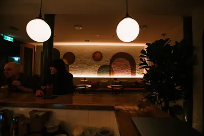 Guests dining at Atrio