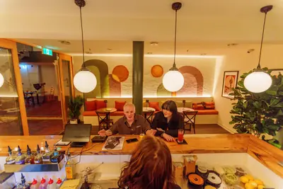 Guests gathered at Atrio