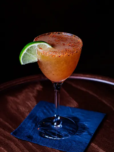Freshly made cocktail at Atrio